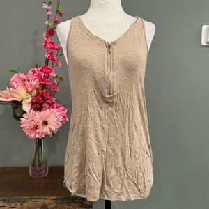 Dynamite Tank Top with Gold Zipper